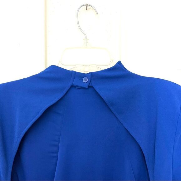 Mossman Cobalt Blue Sense Of Mystery Night Out Dress Long Sleeve Mini Size 10 - Picture 12 of 16